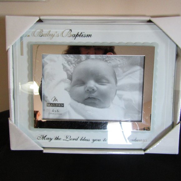 Baby Baptism Picture Frame 4X6 Malden - Picture 2 of 7